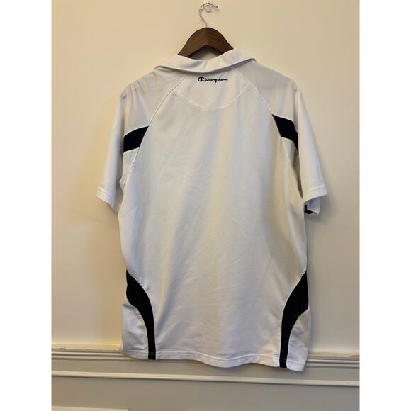 Champion Double Dry Polo Shirt White Navy Athletic Performance Men’s Large - Picture 7 of 11